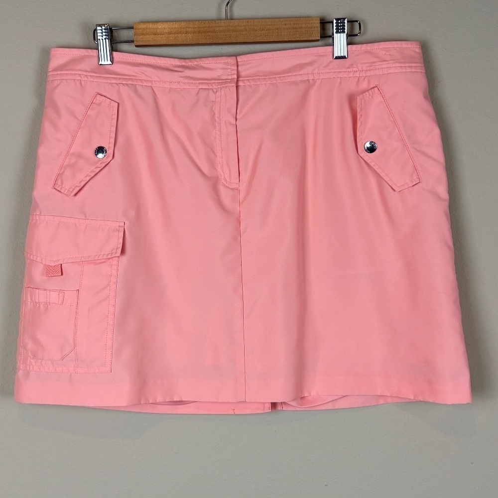 IZOD XFG Cool FX Peach Stretch Golf/Tennis Skirt w/ Built In Shorts; Size 14
